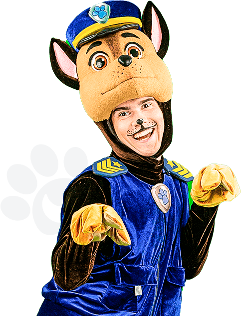 A cartoon policeman character